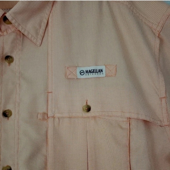 Magellan Outdoors~Men's Size 2XL~Orange Mag Wick Fishing Gear Shirt Short Sleeve - Picture 6 of 10